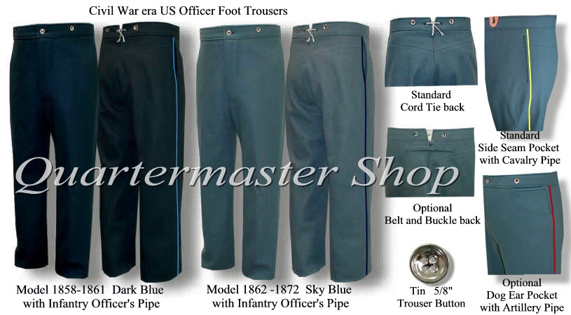 Civil War Officer Union Foot Trousers